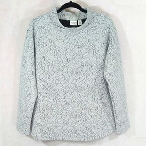 Chicos Cozy Gray Sweatshirt Size 2/12